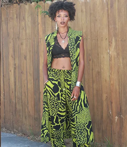 2 Piece Green Neon Tiger Set