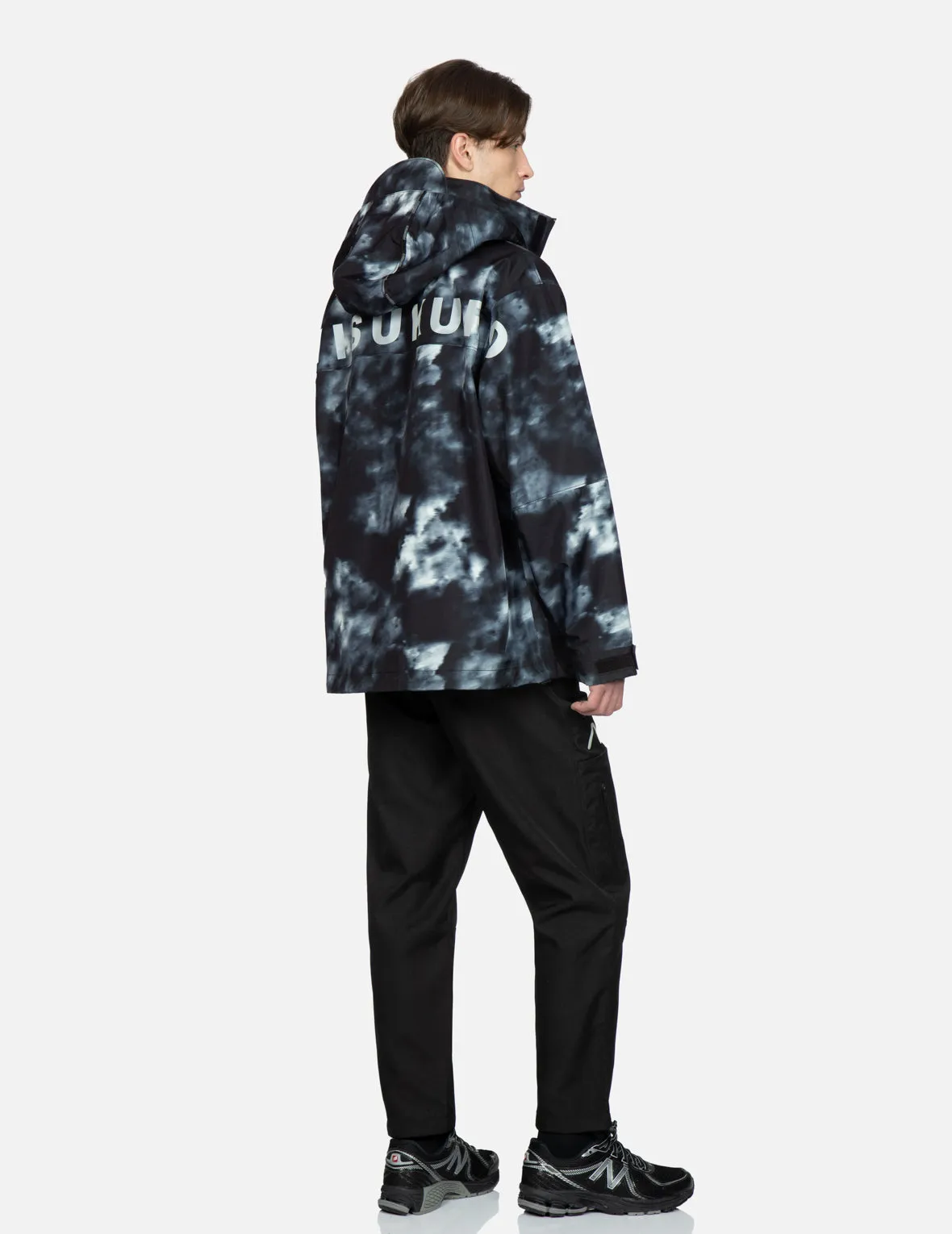 Allover Digital Print Hooded Windbreaker