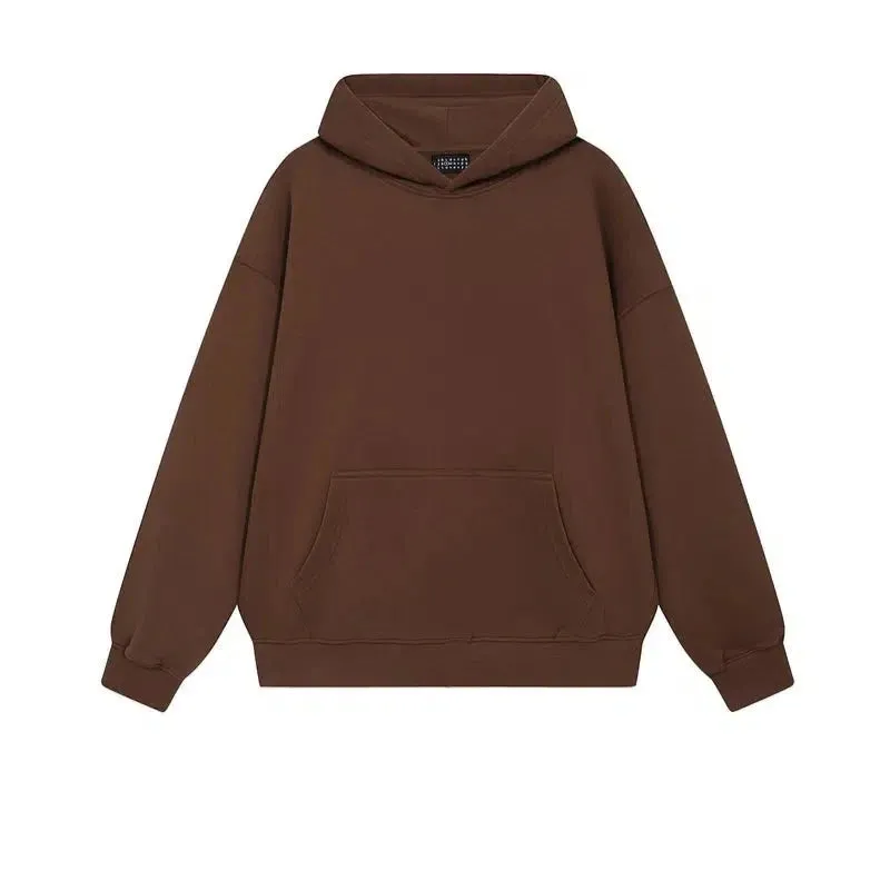 Basic Solid Color Hooded Sweatshirt