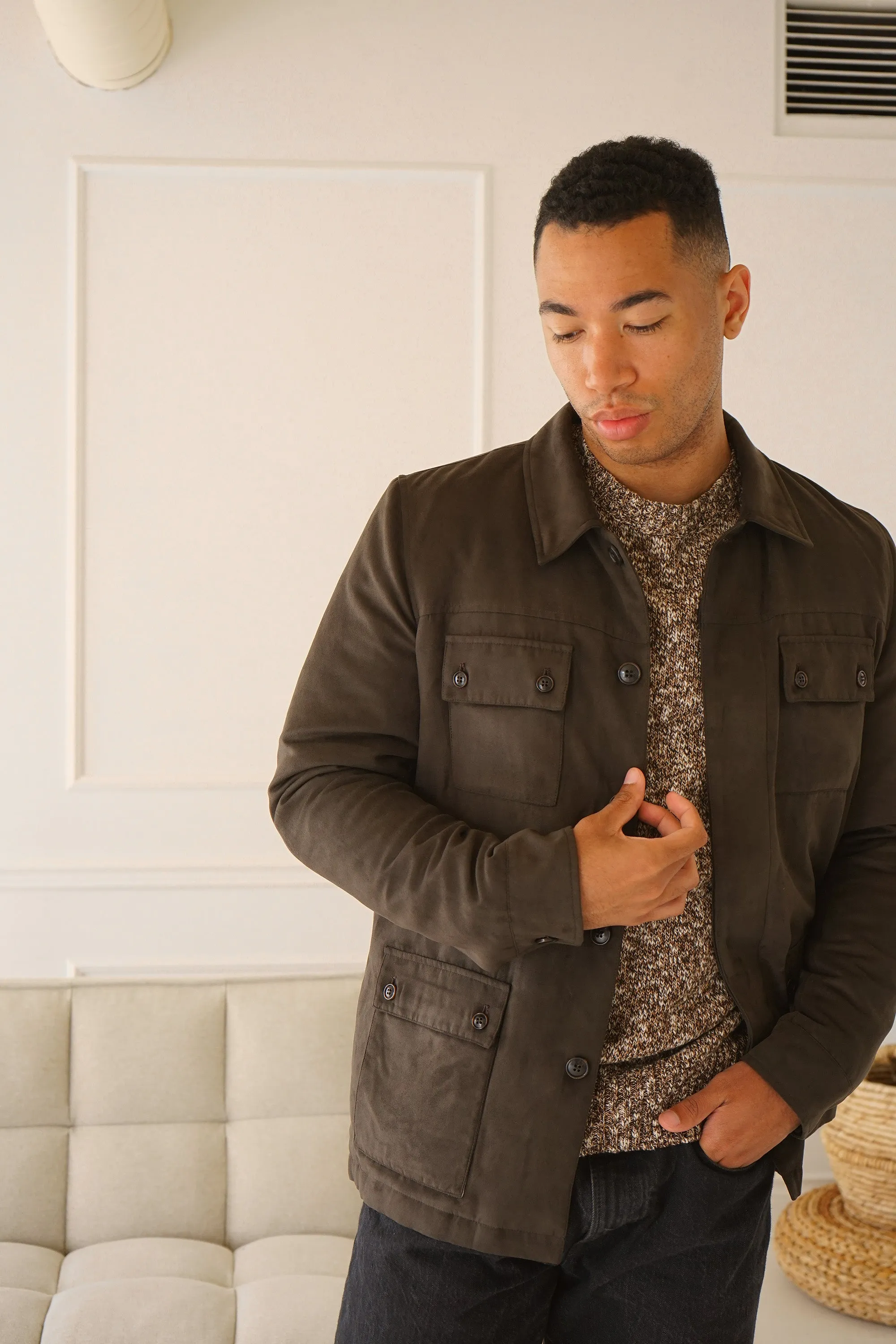 Bolton Coffee Suede Jacket