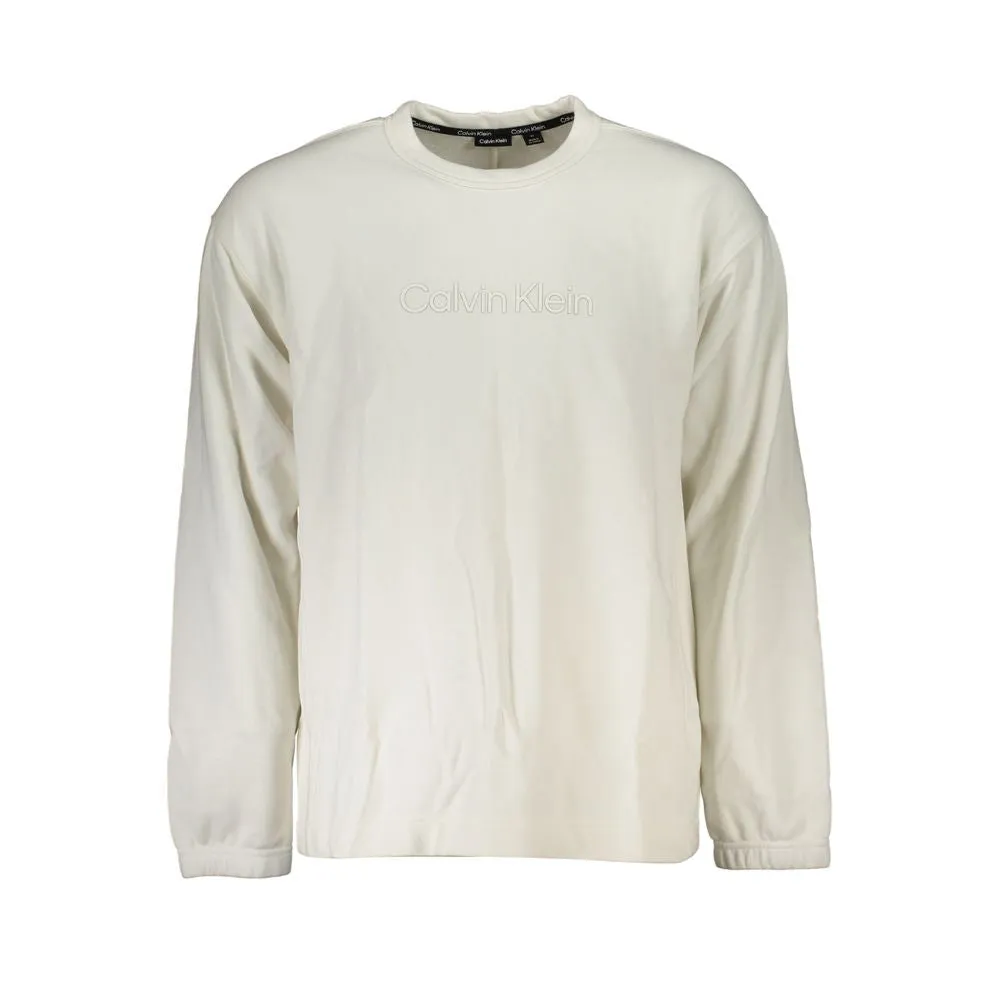 Calvin Klein Elegant Crew Neck Sweater with Brushed Logo