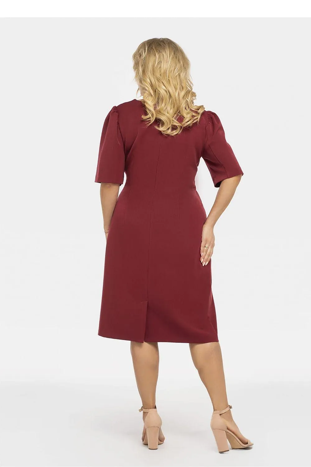 Chic Ruffled Plus Size Marga Pencil Dress