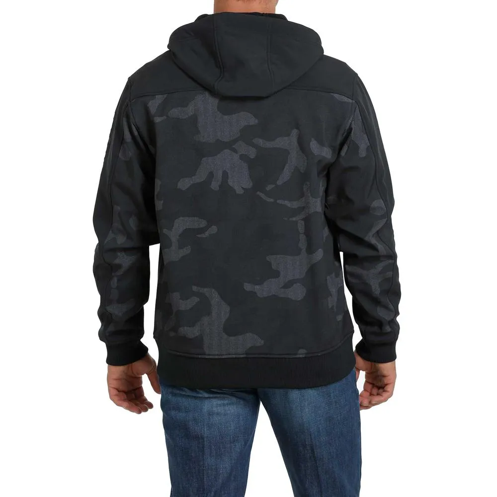 Cinch Men's Black Camo Bonded Hooded Jacket MWJ1525003