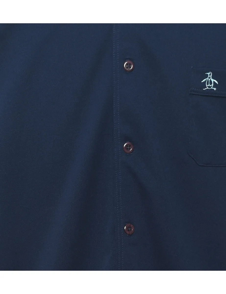 Classic 1970s Navy Shirt - M