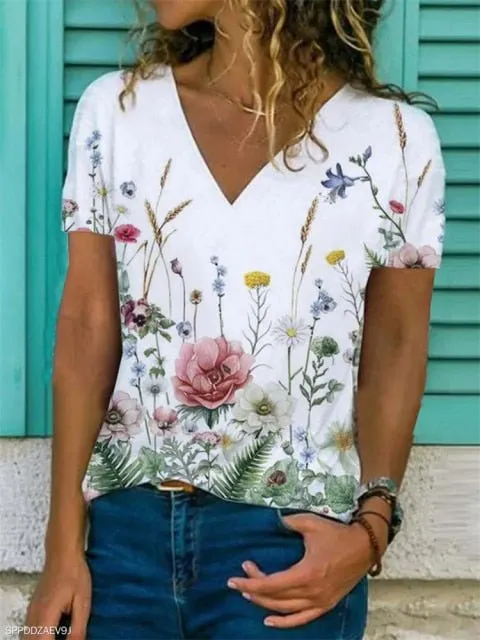 Classic Casual Multi-Choice Print T-Shirt