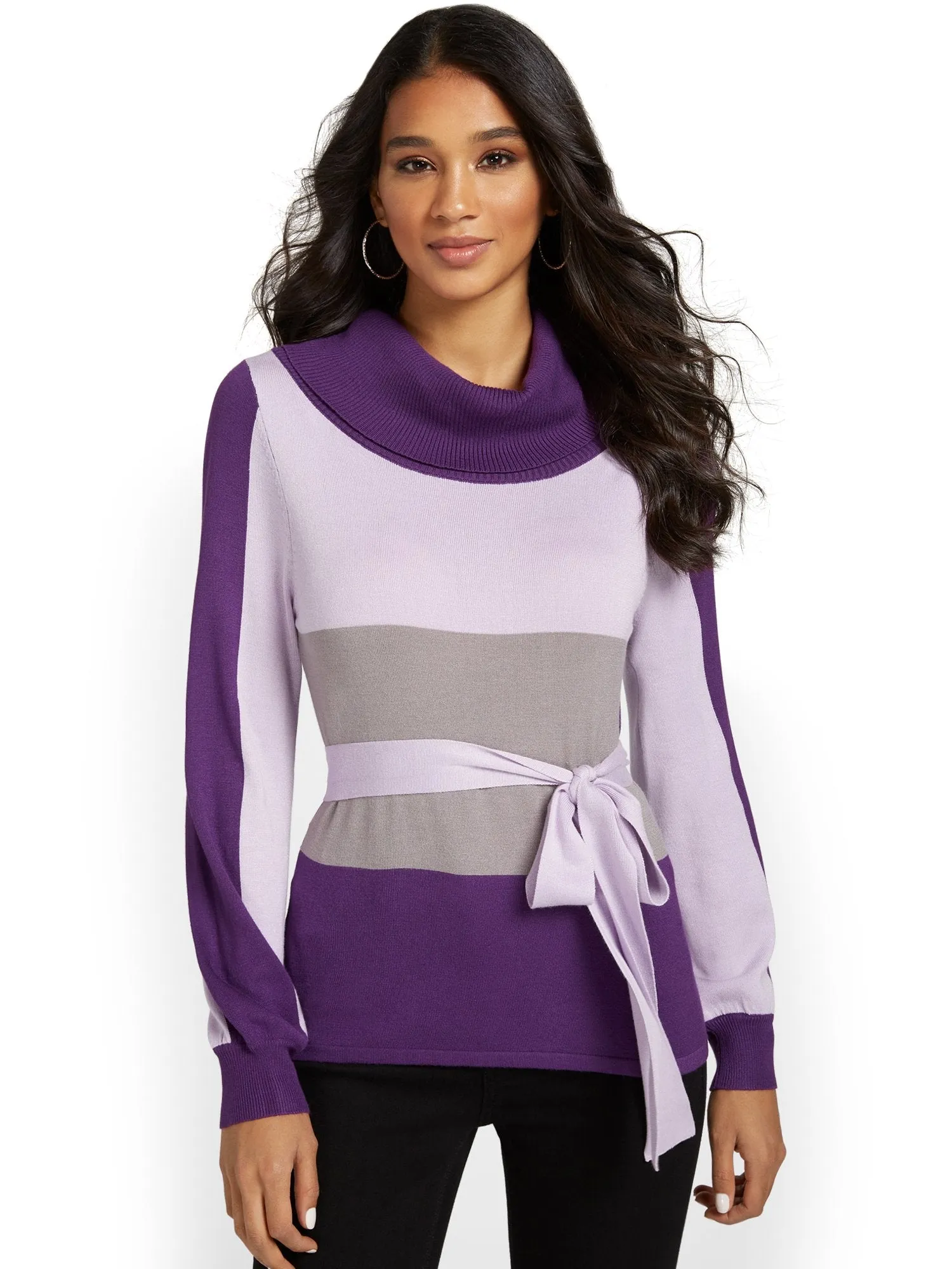 Colorblock Boatneck Sweater