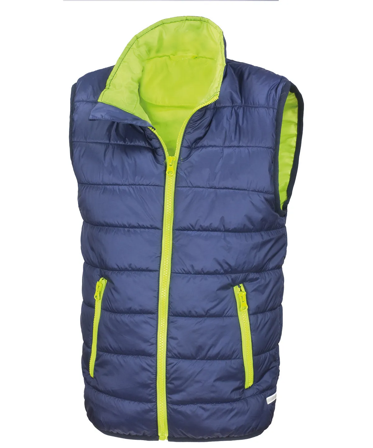 Core junior bodywarmer | Navy/Lime