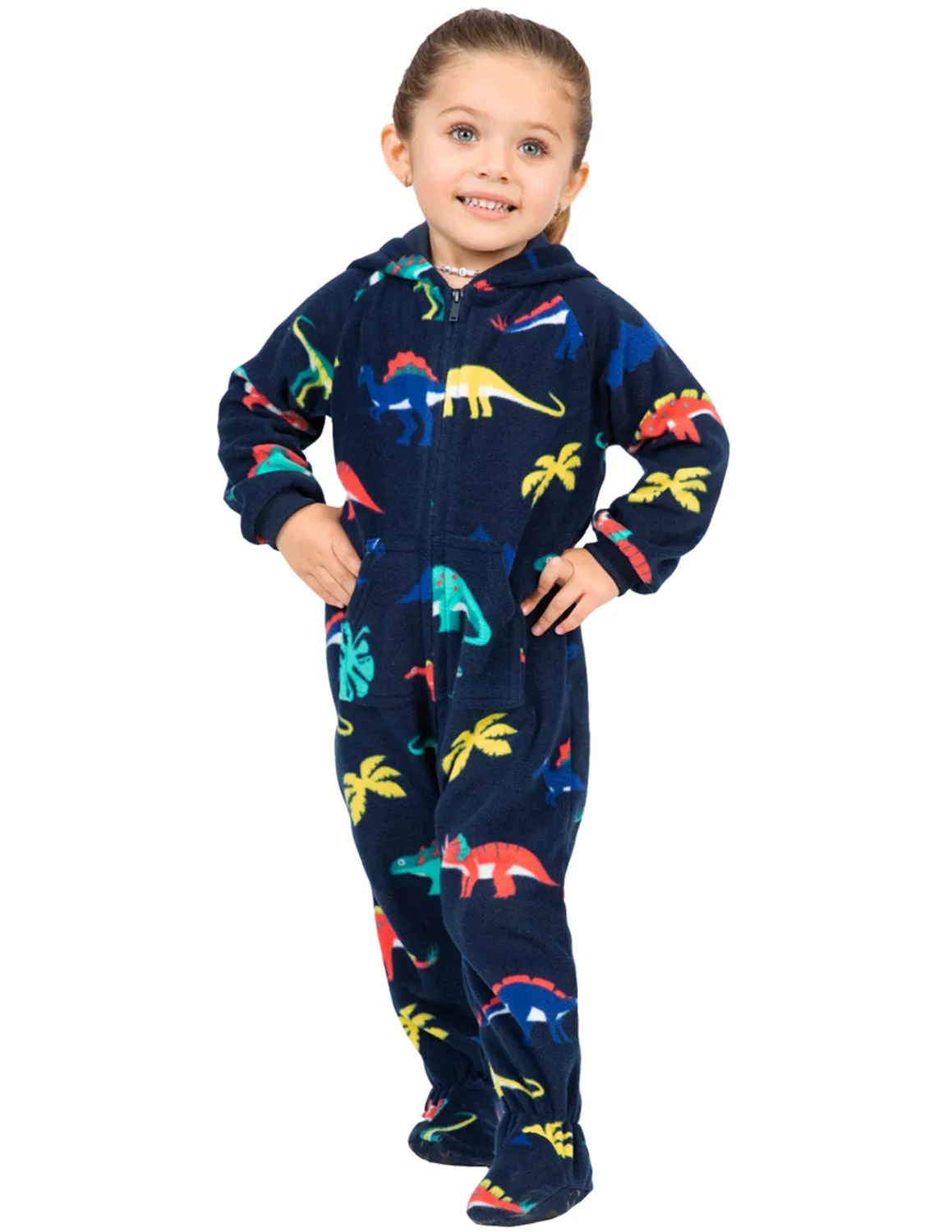 Dinosaur Kingdom Toddler Hoodie Fleece Onesie