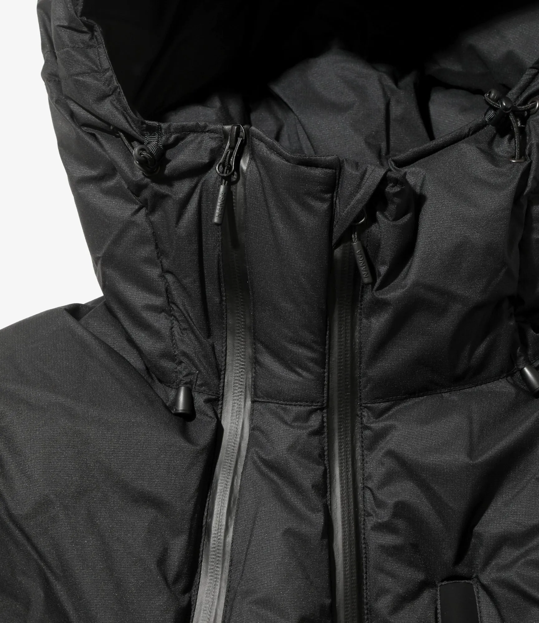 Down Zip Jacket – Black Ripstop Nylon