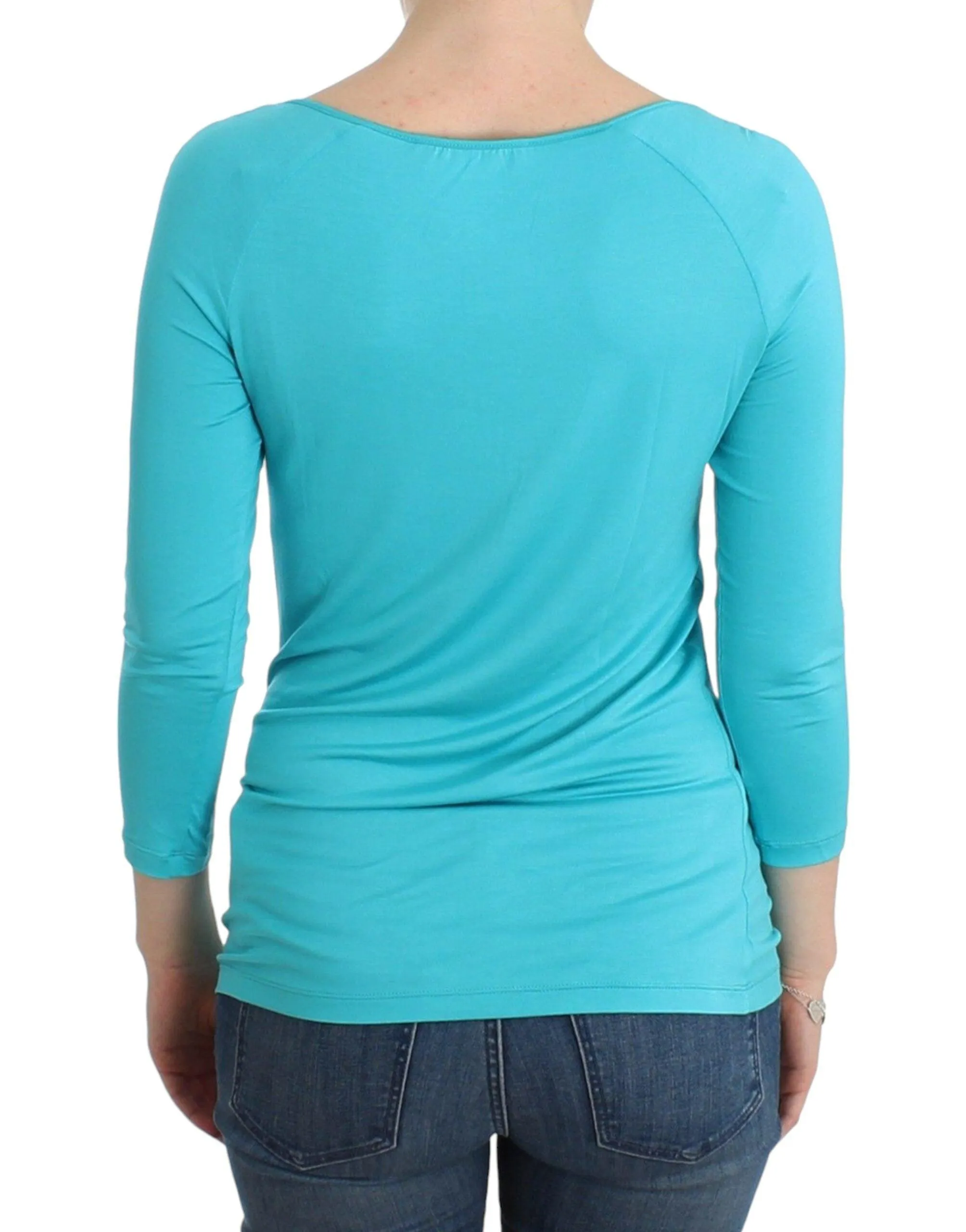 Ermanno Scervino Elegant Blue Modal Blend Top