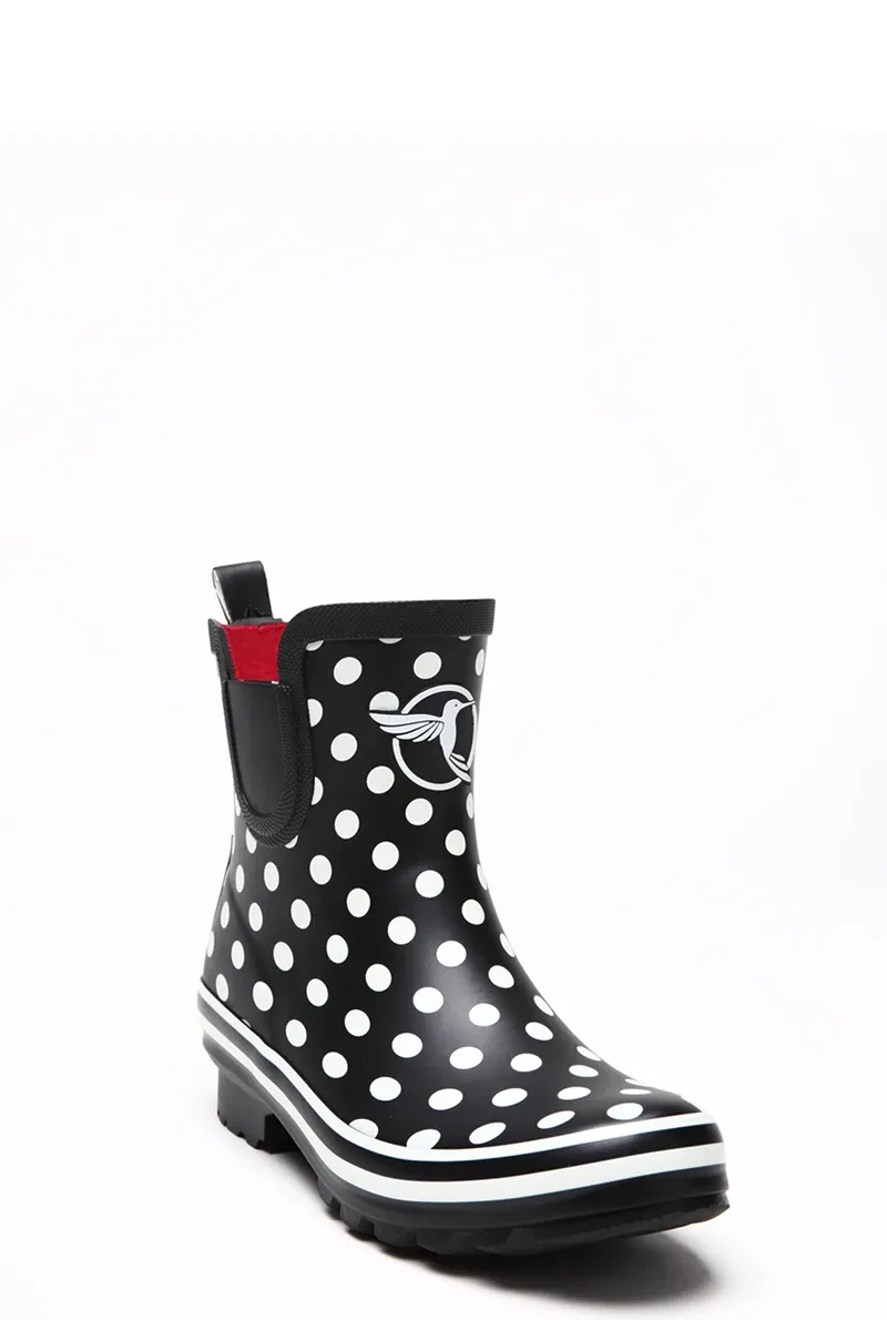 Evercreatures  Black Polka Meadow Wellies