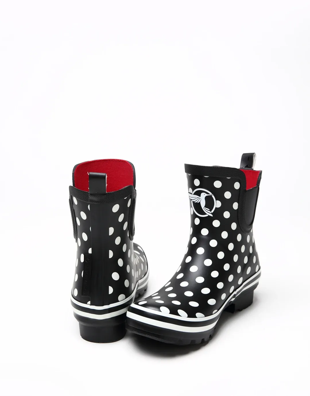 Evercreatures  Black Polka Meadow Wellies