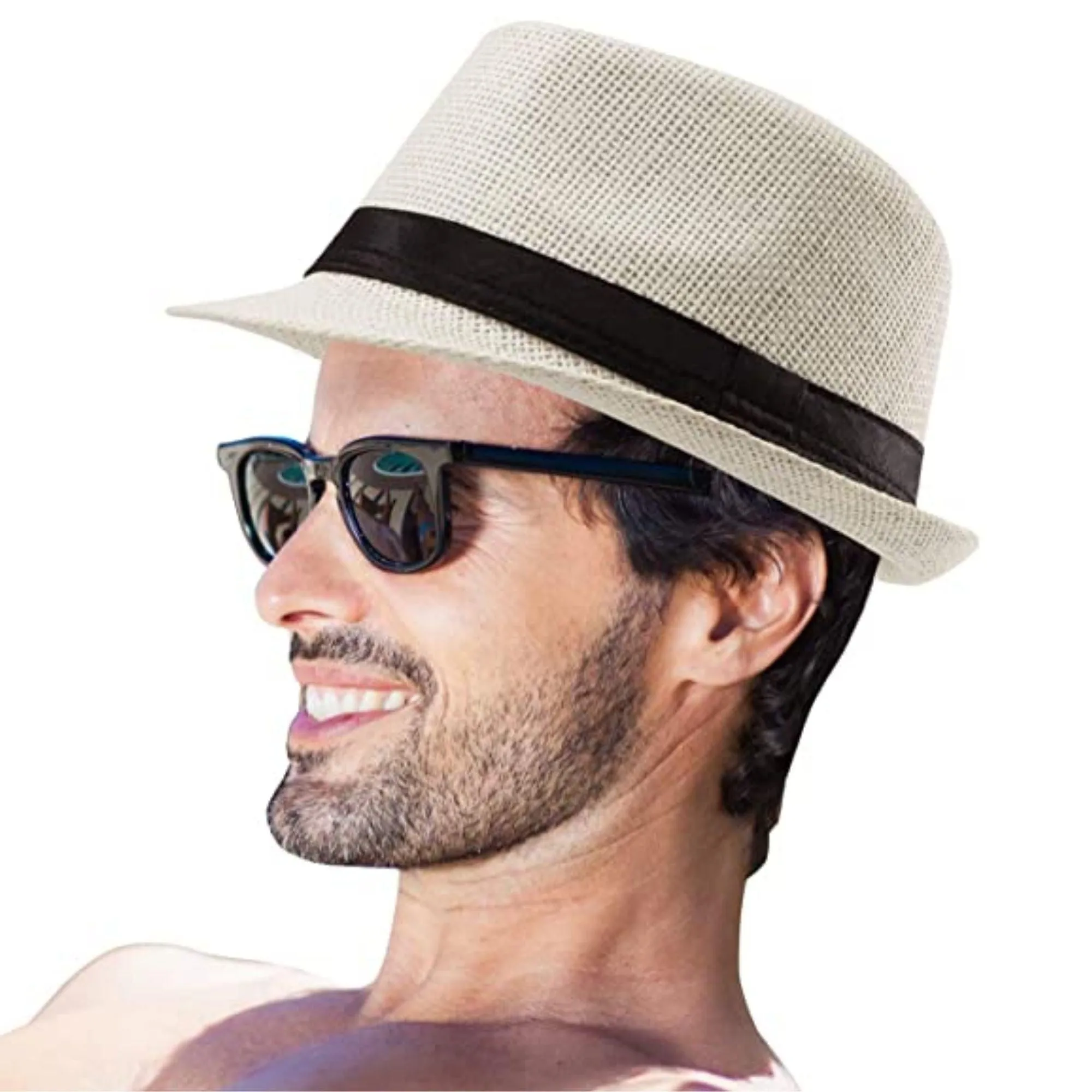 FabSeasons Cream Panama Hats