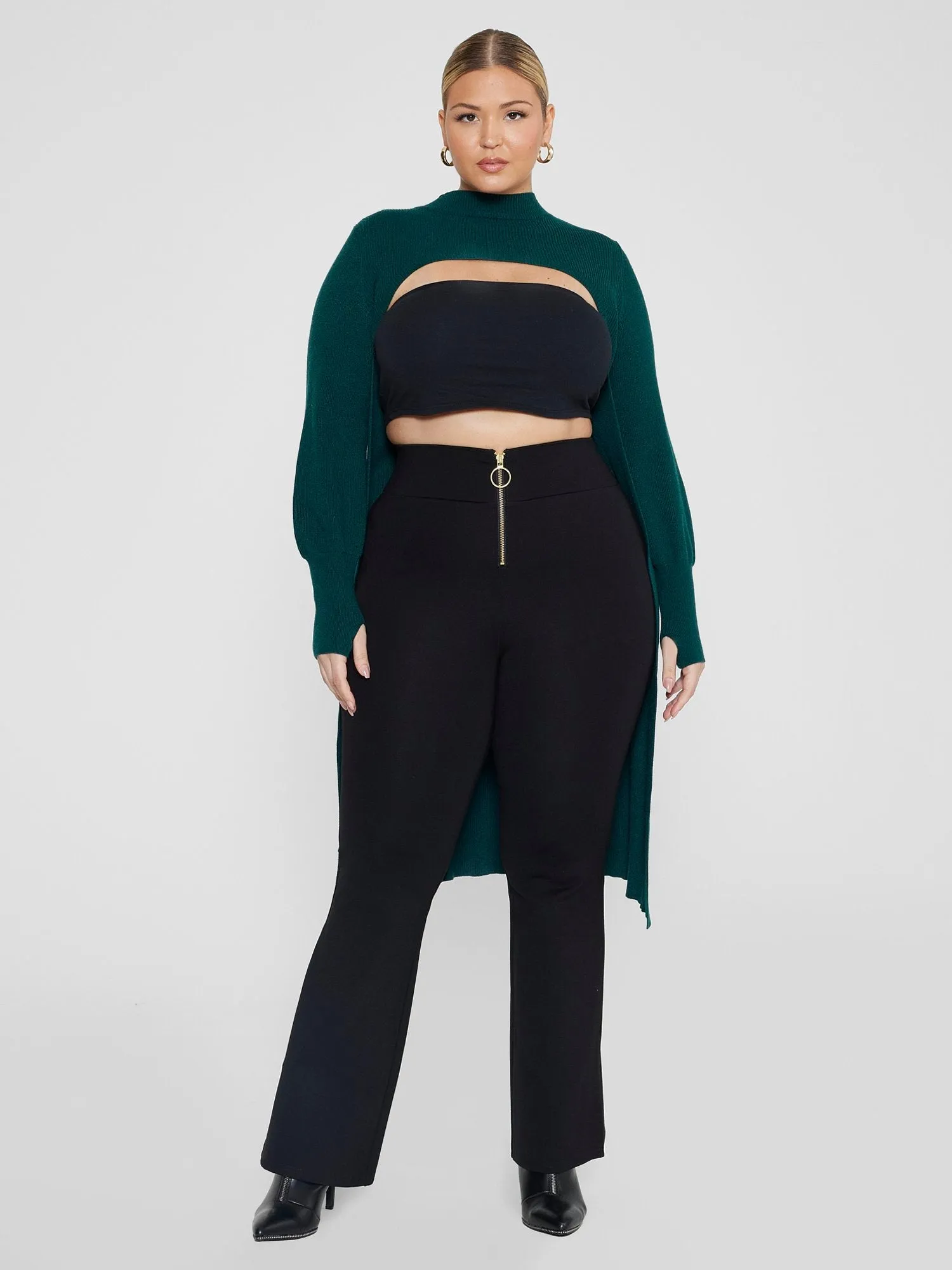 Fashion To Figure - Trish O-Ring Zipper Ponte Pants