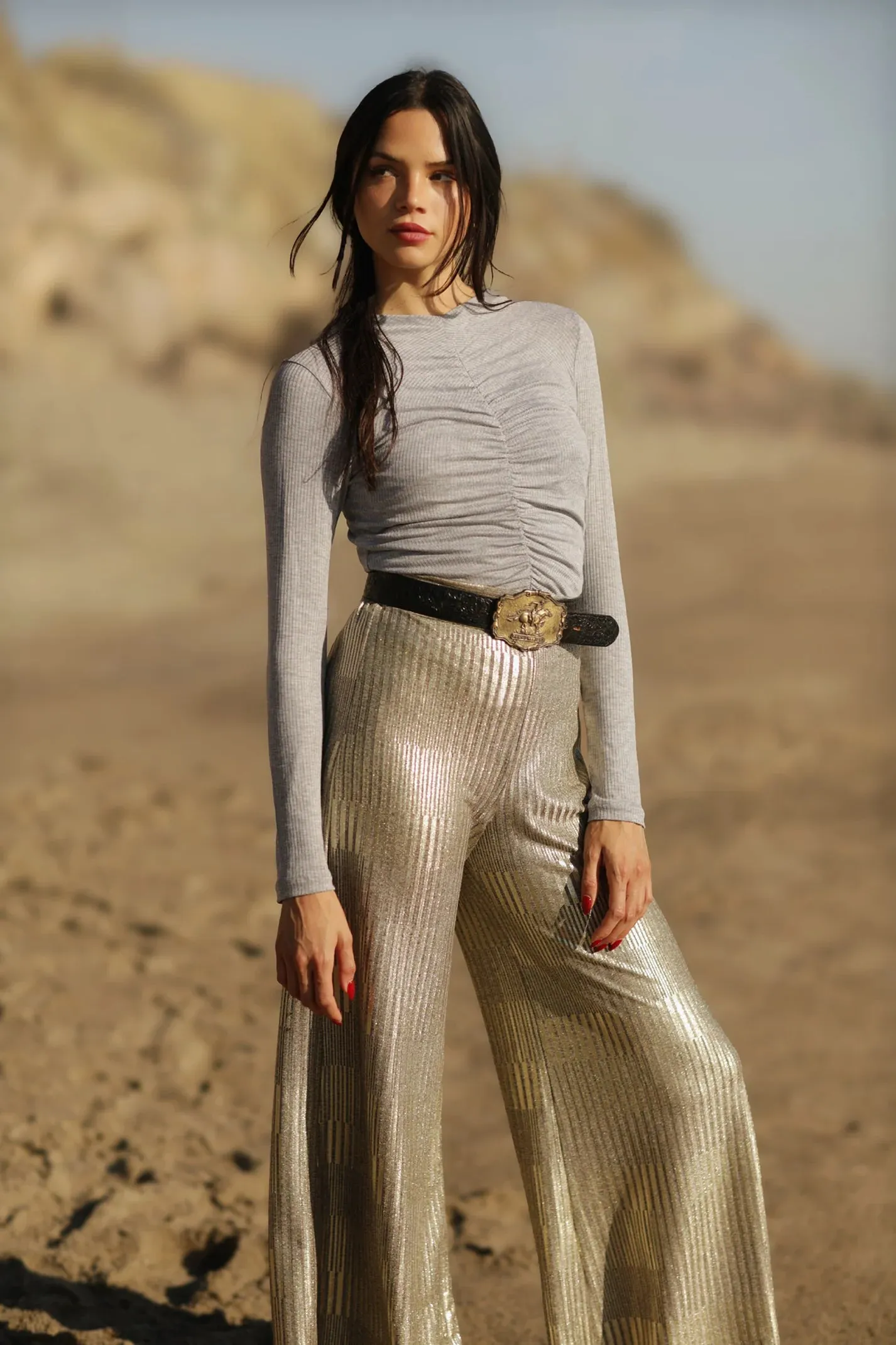 Gold Metallic Pant