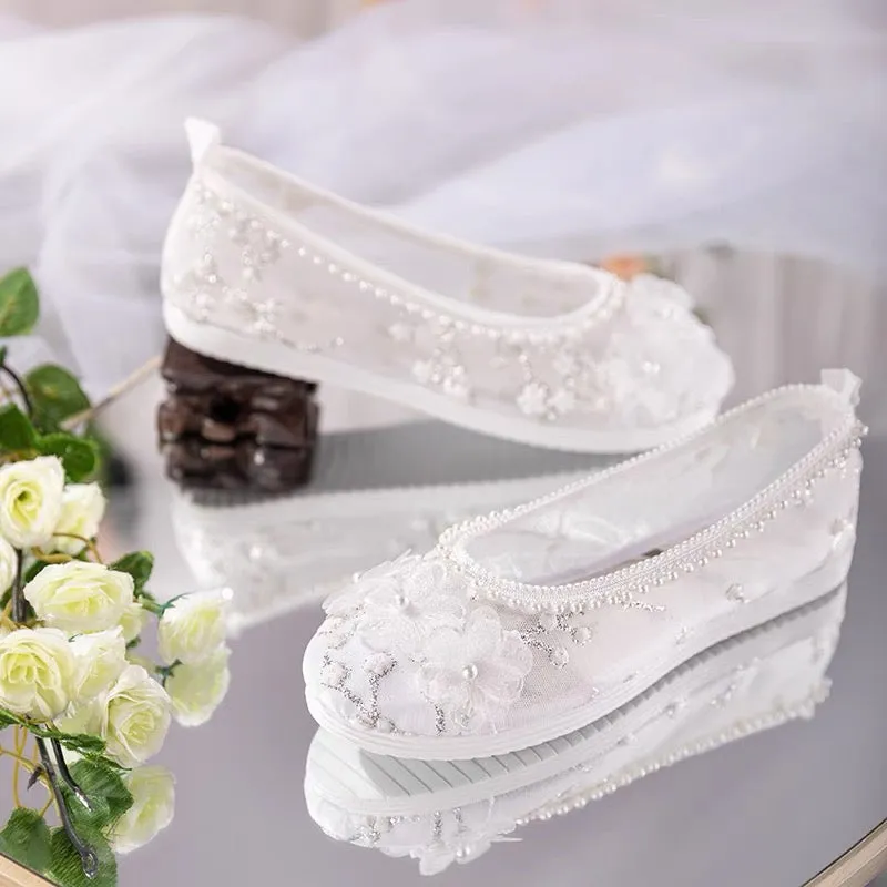 Hanfu Shoes: Lace Snow