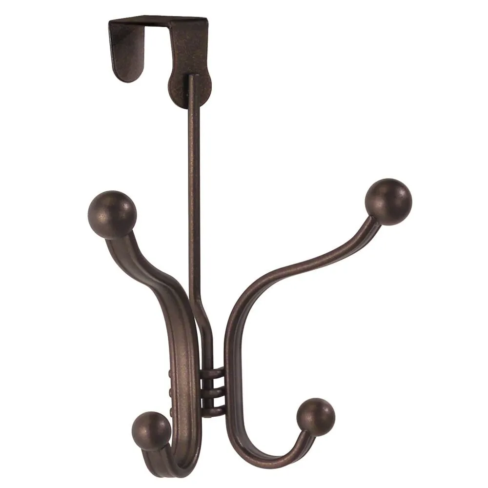 iDesign York Lyra Over the Door Quad Hook in Bronze