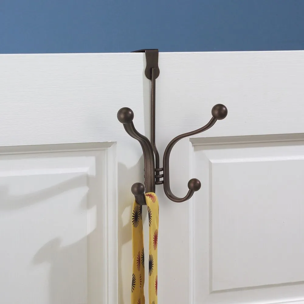 iDesign York Lyra Over the Door Quad Hook in Bronze