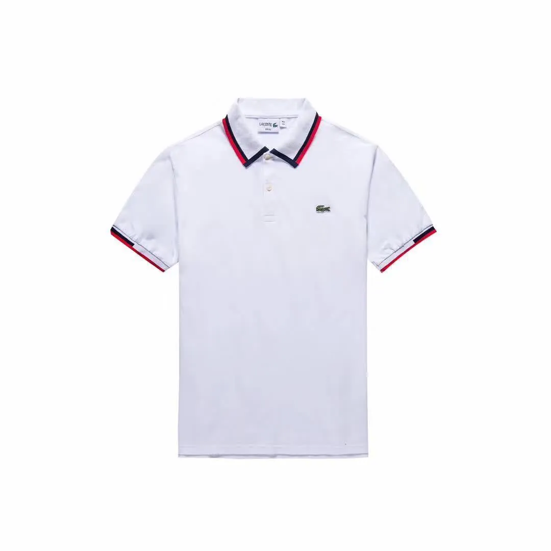 Lacoste White  Polo Shirts With Classic Crested Logo