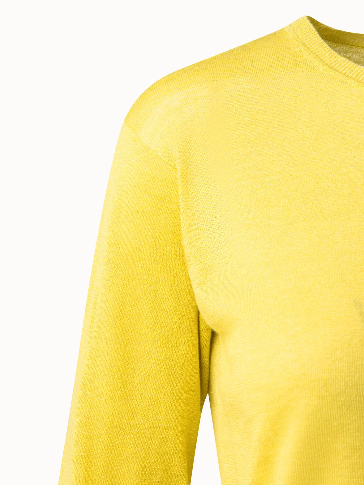 Linen Cashmere Silk Boxy Knit Pullover