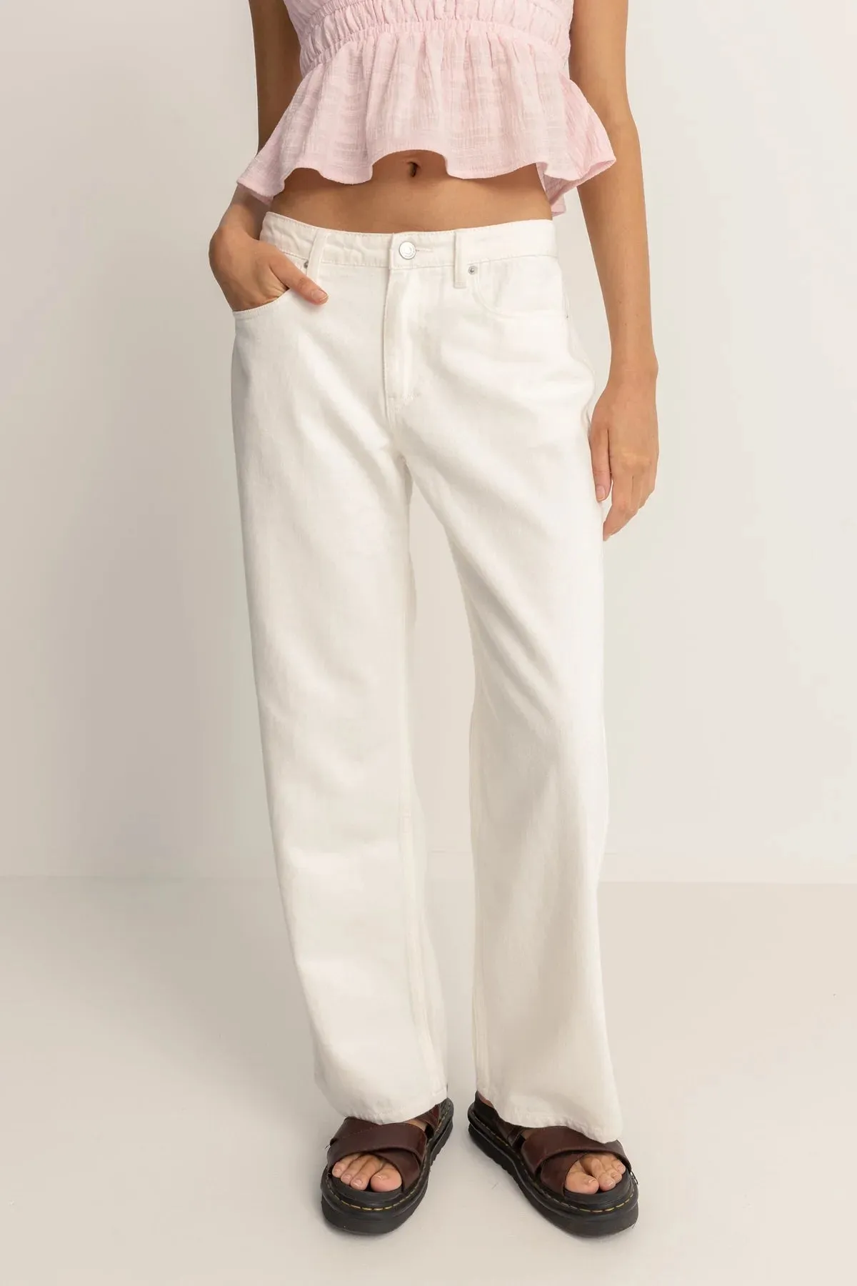 Lula Low Rise Pant Cream