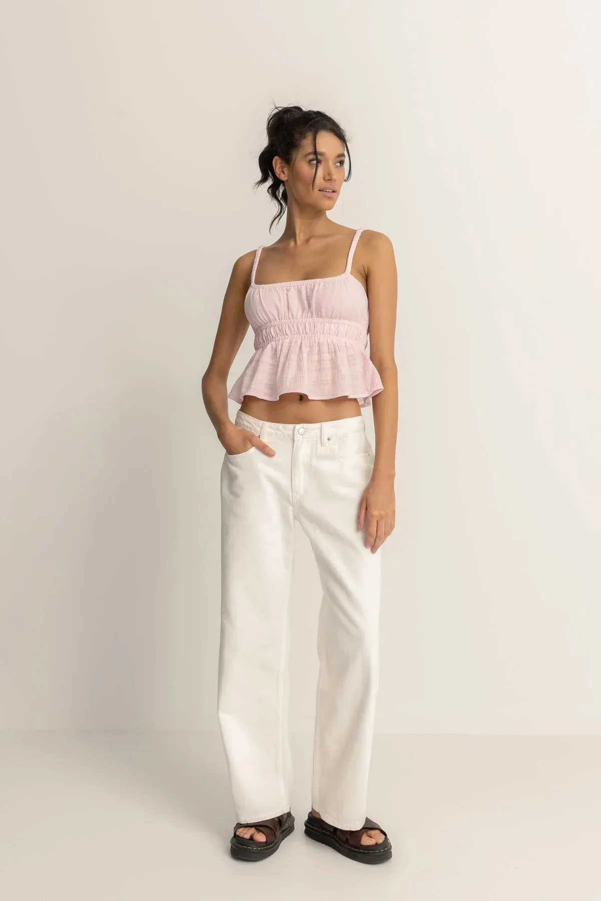 Lula Low Rise Pant Cream