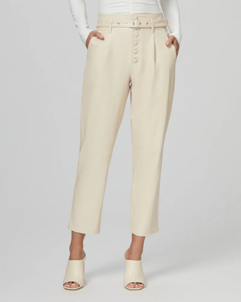 Maria Vegan Leather Pant in Ecru