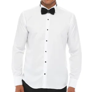 Mens Wing Collar Shirt Tuxedo White Double Cuff Dinner Classic