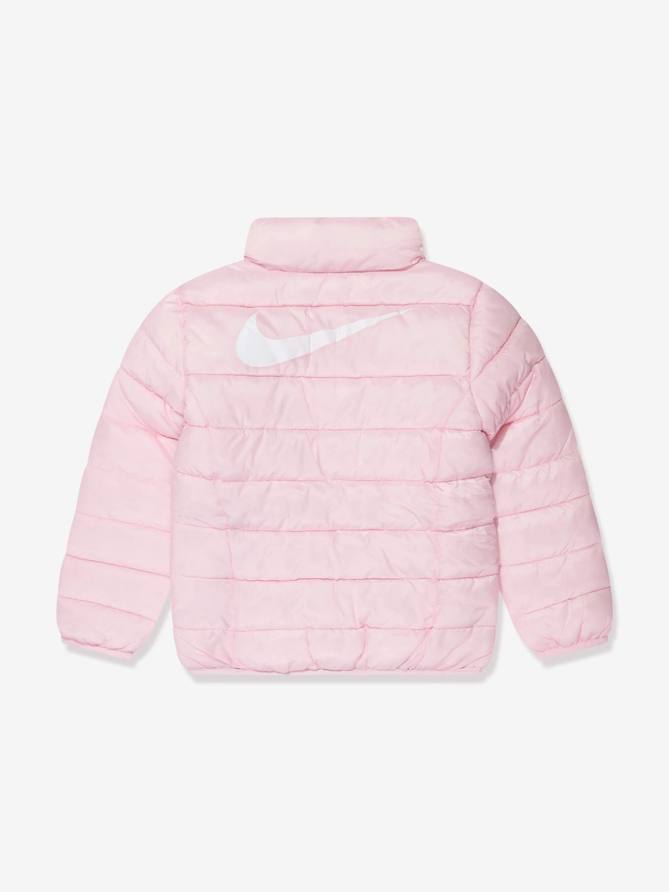 Nike Girls Solid Down Puffer Jacket in Pink