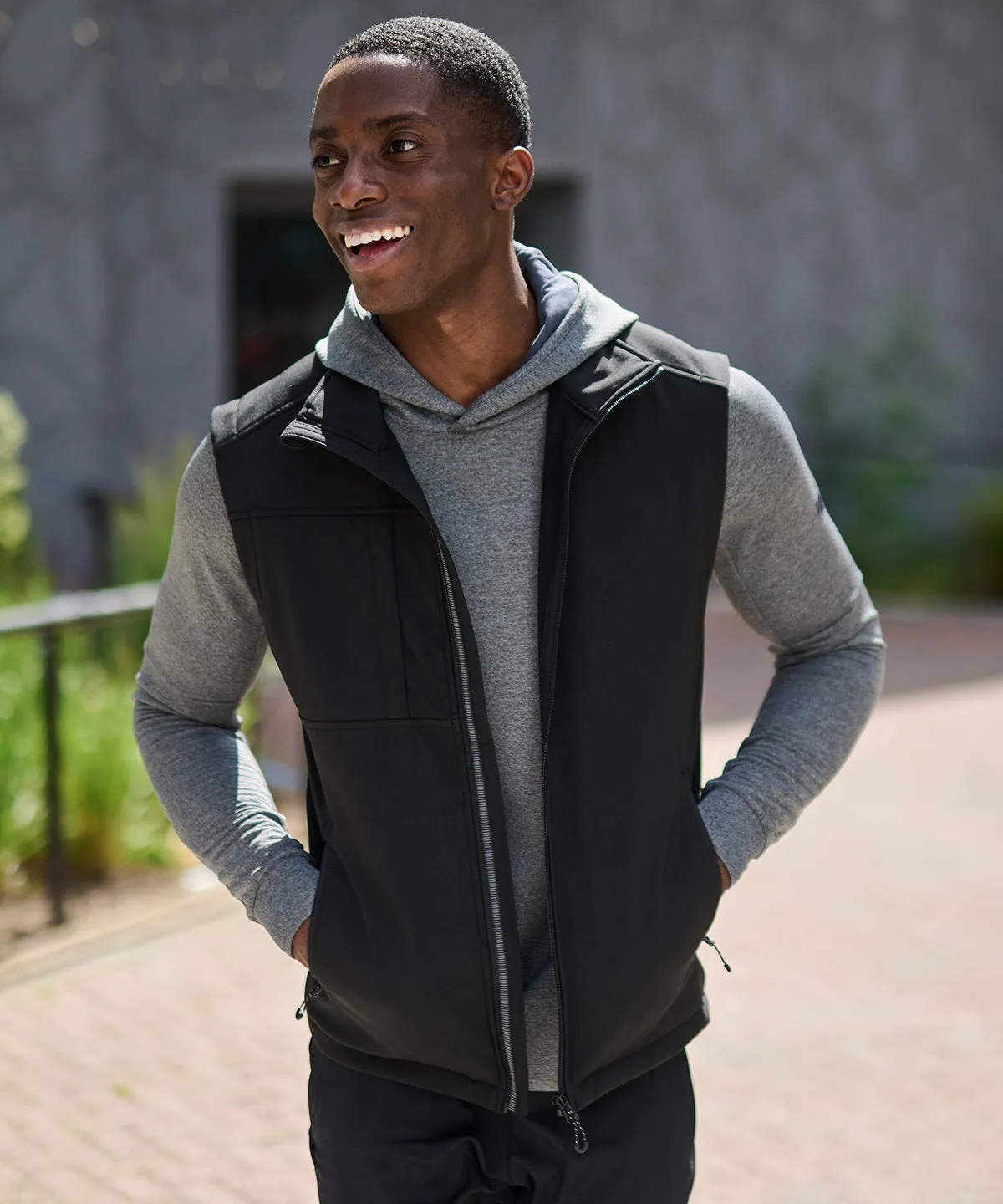 Octagon 3-layer bodywarmer | Seal Grey/Black