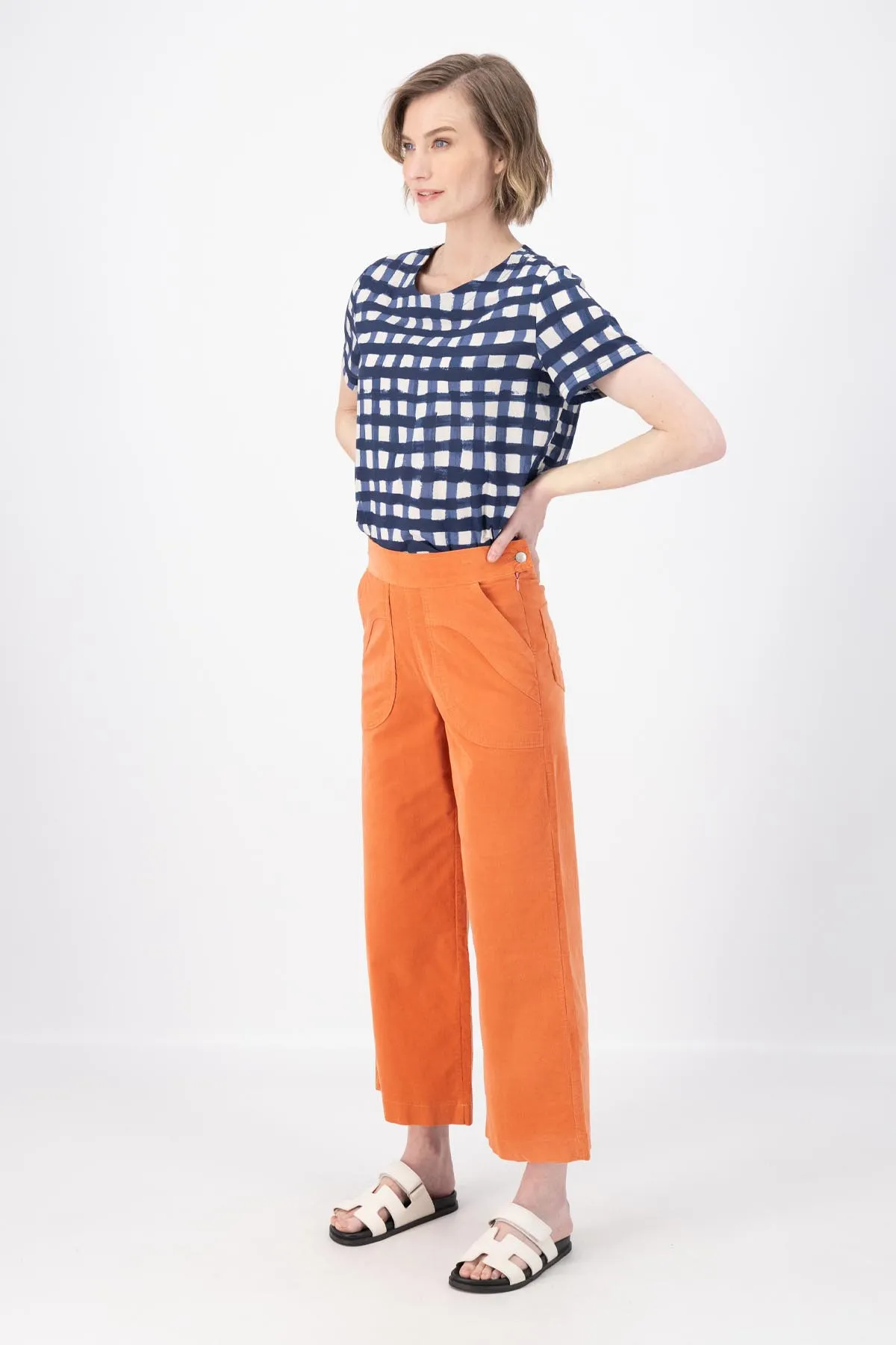 Peggy Fine Cord Pants Peach