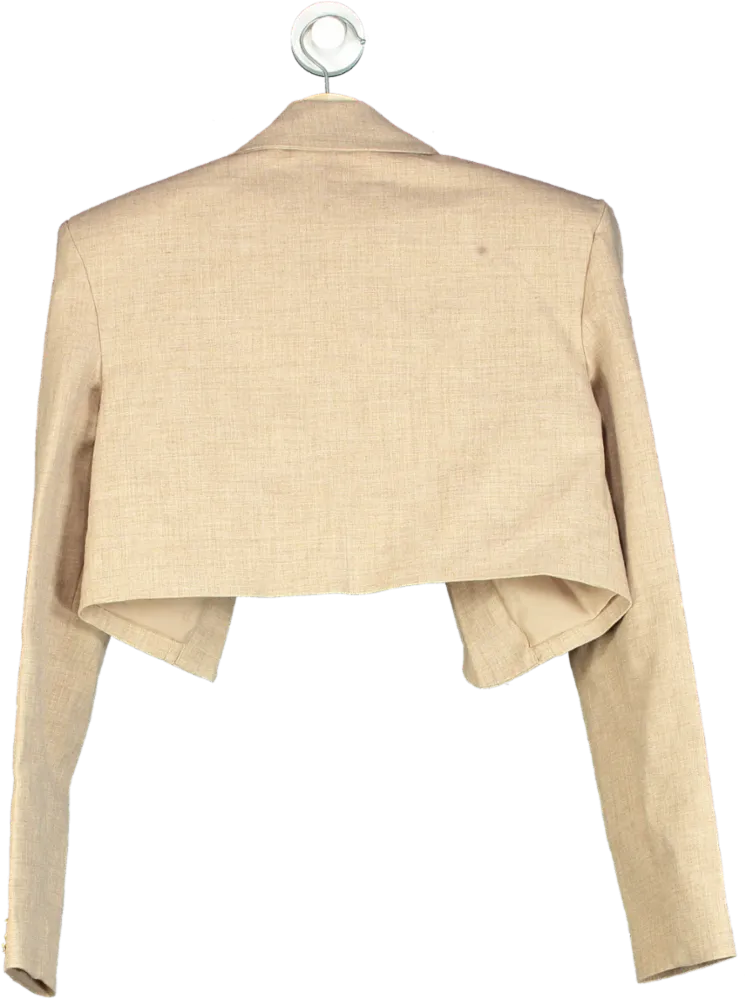 PLT Label Taupe Cropped Blazer UK 8