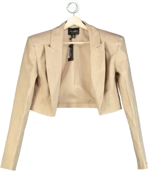 PLT Label Taupe Cropped Blazer UK 8