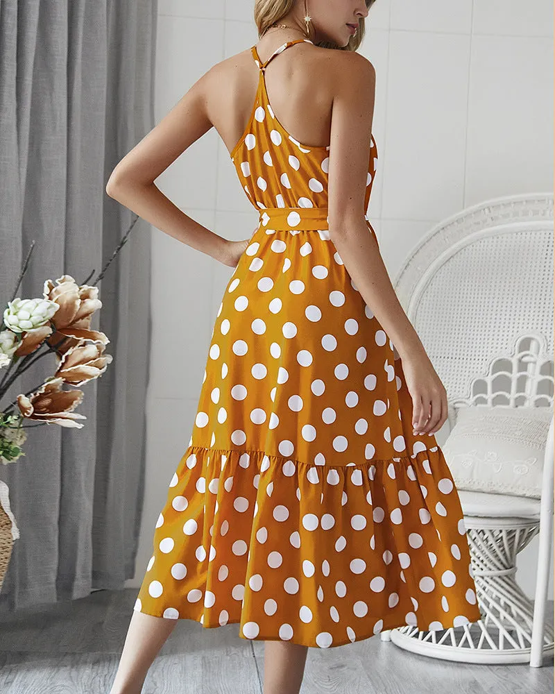 Polka Dot Sling Beach Swing Dress