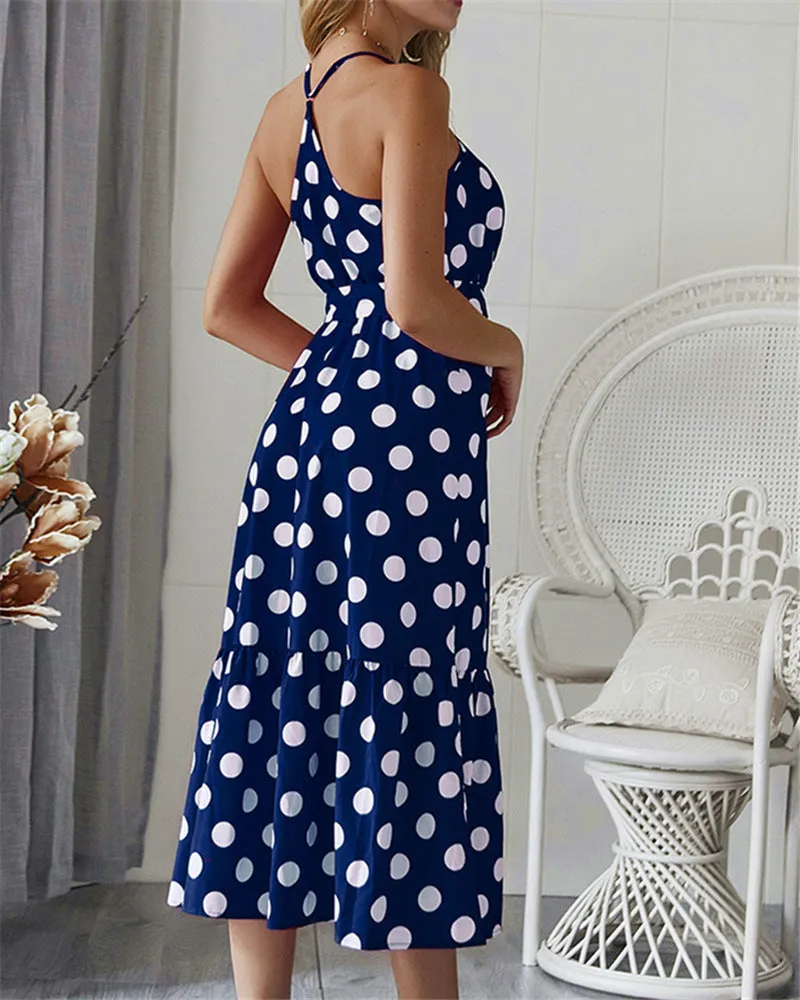 Polka Dot Sling Beach Swing Dress