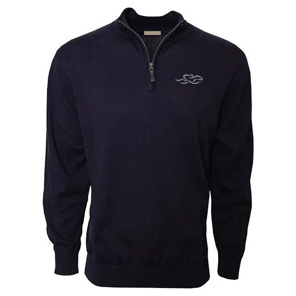 Qtr Zip Top Line Sweater - Navy