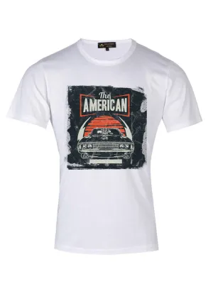 Retro American Car White T-Shirt