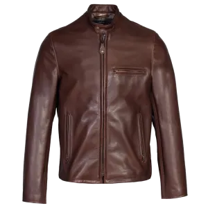 Schott NYC - 530 - Cafe Racer Leather Jacket - Brown