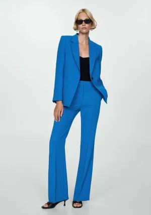 Straight-fit suit jacket - Medium Blue