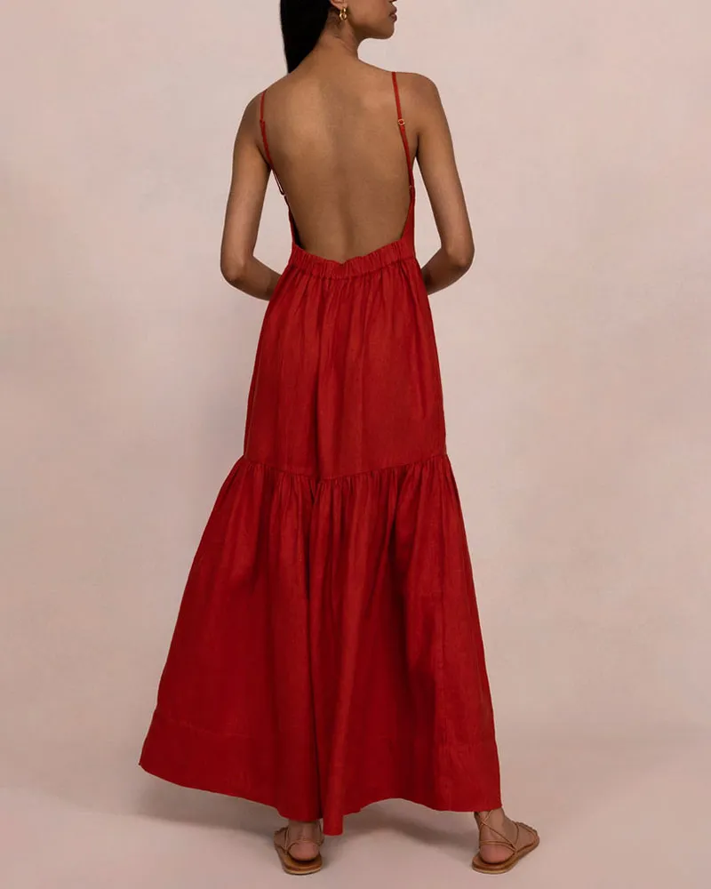 Summer Backless Vacation Dress