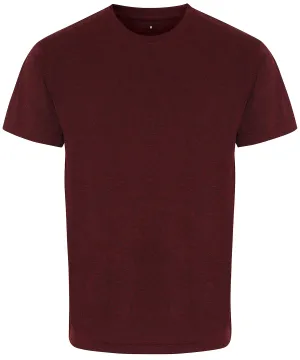 TriDri® performance t-shirt | Burgundy/ Black Melange