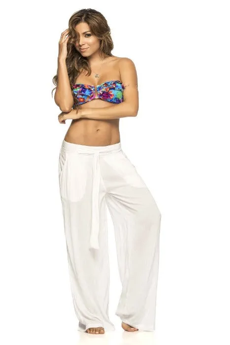 Turkana White Beach Wear Pants