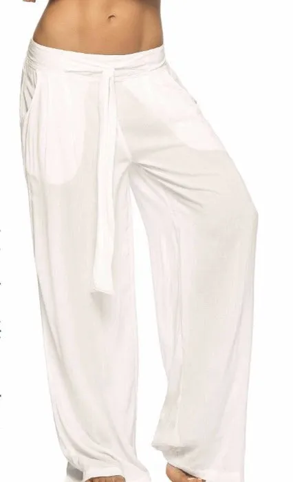 Turkana White Beach Wear Pants