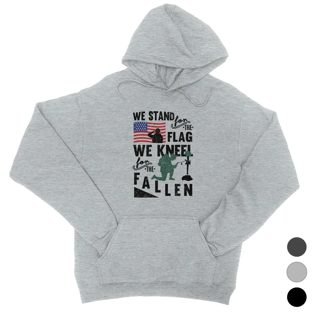 We Stand We Kneel Unisex Hooded Sweatshirt Hoodie US Veteran Gift