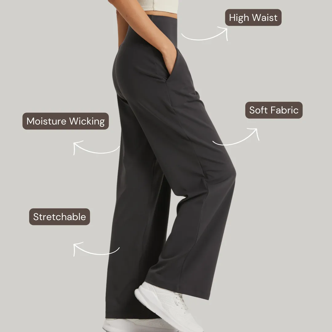 Wide Legged Yoga Pant - Graphite Grey