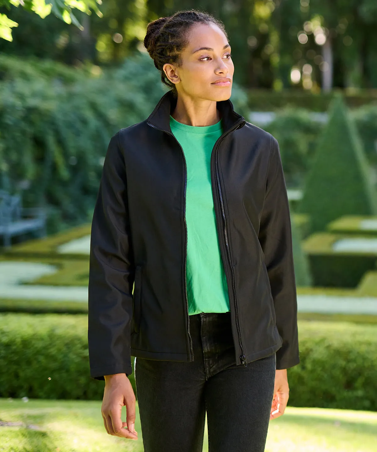 Womens Ablaze printable softshell | Fr Blue/Navy